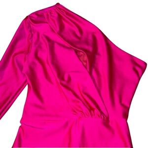 Fashion Nova Fuchsia One-Shoulder Dress